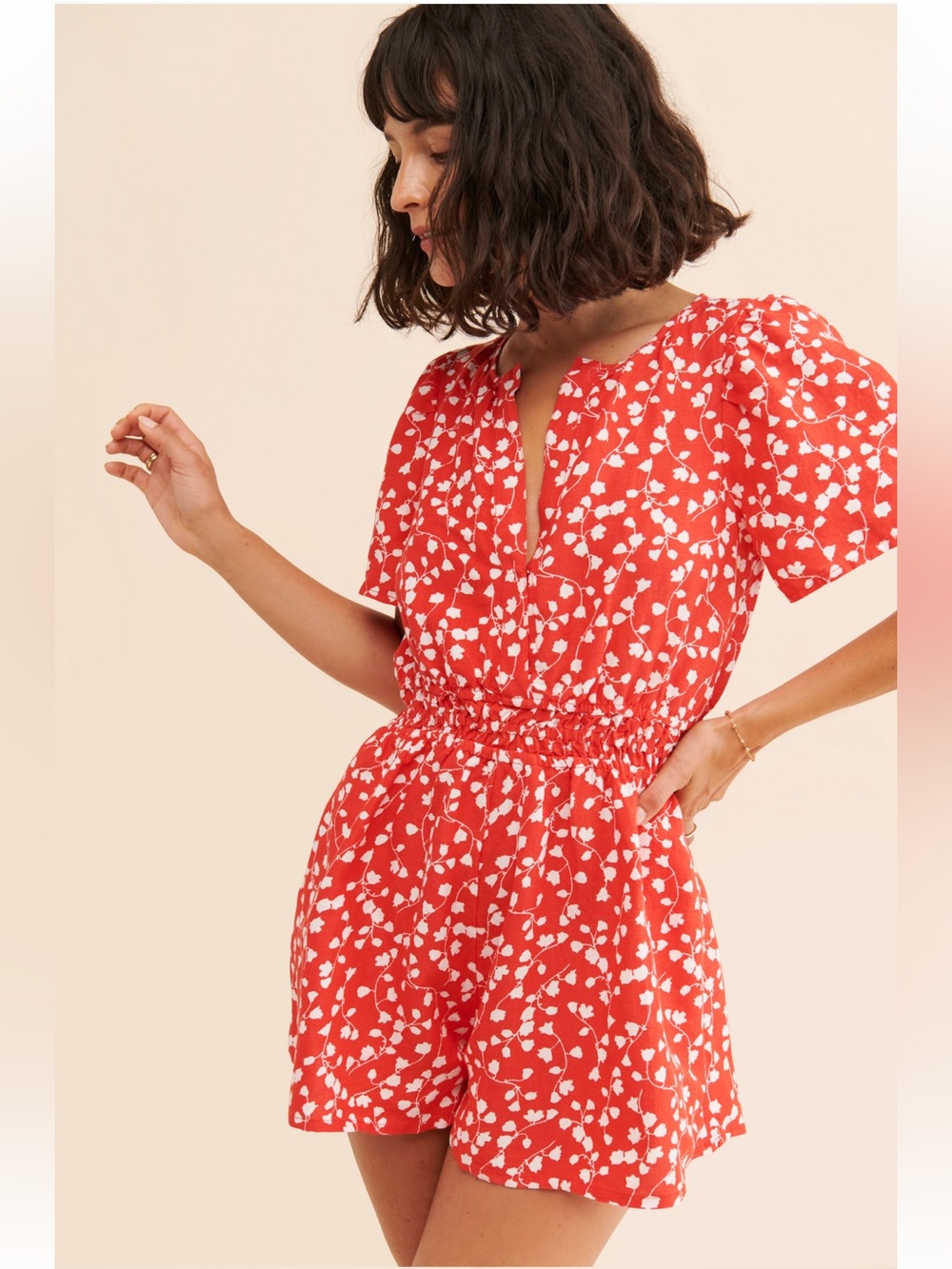 Anthropologie The Somerset Romper: Linen Edition will fit small
